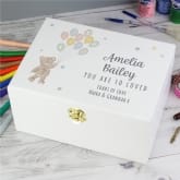 Thumbnail 2 - Teddy & Balloons Personalised Keepsake Box