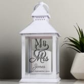 Thumbnail 1 - Personalised Mr & Mrs White Lantern