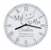 Thumbnail 5 - Personalised Mr & Mrs Wooden Clock