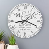 Thumbnail 1 - Personalised Mr & Mrs Wooden Clock