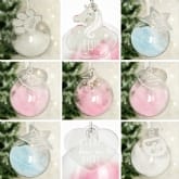 Thumbnail 1 - Personalised Feather Glass Baubles 
