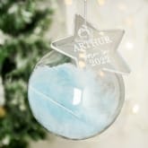 Thumbnail 2 - Personalised Feather Glass Baubles 