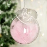 Thumbnail 3 - Personalised Feather Glass Baubles 