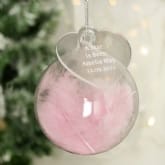 Thumbnail 5 - Personalised Feather Glass Baubles 
