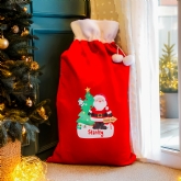 Thumbnail 1 - Personalised Santa Luxury Pom Pom Red Sack