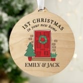 Thumbnail 2 - Personalised First Christmas Wooden Christmas Decorations