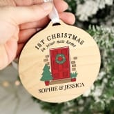 Thumbnail 3 - Personalised First Christmas Wooden Christmas Decorations