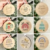 Thumbnail 1 - Personalised Wooden Christmas Decorations