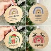 Thumbnail 4 - Personalised Wooden Christmas Decorations