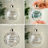 Thumbnail 1 - Personalised Glass Christmas Baubles