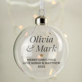 Thumbnail 2 - Personalised Glass Christmas Baubles