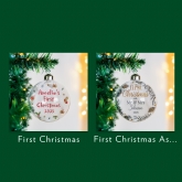 Thumbnail 2 - Personalised First Christmas Glass Baubles
