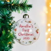 Thumbnail 3 - Personalised First Christmas Glass Baubles