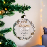 Thumbnail 8 - Personalised First Christmas Glass Baubles