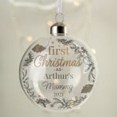 Thumbnail 5 - Personalised First Christmas Glass Baubles