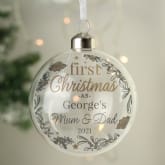 Thumbnail 7 - Personalised First Christmas Glass Baubles