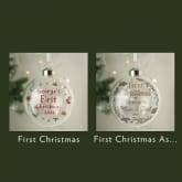 Thumbnail 8 - Personalised First Christmas Glass Baubles