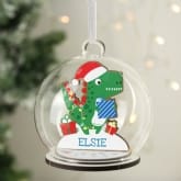Thumbnail 4 - Personalised Wooden and Glass Christmas Baubles