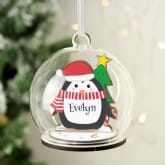 Thumbnail 8 - Personalised Wooden and Glass Christmas Baubles
