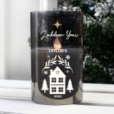 Thumbnail 2 - Personalised Smoked Glass Christmas LED Candles