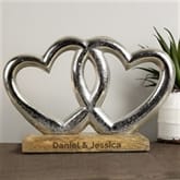 Thumbnail 1 - Personalised Double Heart Ornament