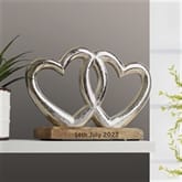 Thumbnail 3 - Personalised Double Heart Ornament