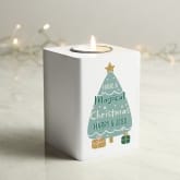 Thumbnail 3 - Personalised White Wooden Christmas Tea Light Holders