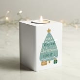 Thumbnail 4 - Personalised White Wooden Christmas Tea Light Holders
