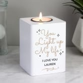 Thumbnail 11 - Personalised White Wooden Tea Light Holders