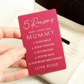 Thumbnail 4 - Personalised 5 Reasons Why I Love You Wallet/Purse Cards