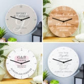 Thumbnail 1 - Personalised Wooden Wall Clocks for Couples and Family