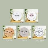 Thumbnail 2 - Personalised Wooden Wall Clocks for Couples and Family