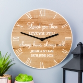 Thumbnail 5 - Personalised Wooden Wall Clocks for Couples and Family