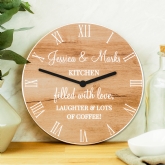 Thumbnail 6 - Personalised Wooden Wall Clocks for Couples and Family