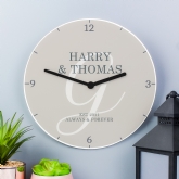 Thumbnail 8 - Personalised Wooden Wall Clocks for Couples and Family