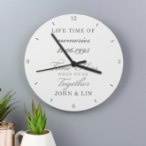 Thumbnail 9 - Personalised Wooden Wall Clocks for Couples and Family