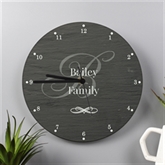 Thumbnail 3 - Slate Effect Personalised Family Glass Clock