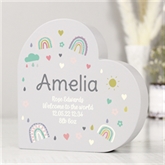 Thumbnail 1 - Personalised Rainbow Free Standing Heart Ornament