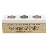 Thumbnail 4 - Personalised Our Life, Story & Home Triple Tea Light Holder