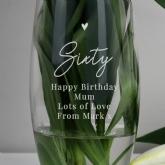 Thumbnail 2 - Personalised Sixty Birthday Glass Bullet Vase