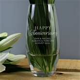 Thumbnail 2 - Personalised Happy Anniversary Glass Bullet Vase