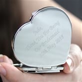 Thumbnail 6 - Personalised Diamante Heart Compact Mirror