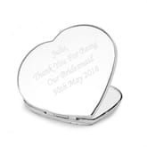 Thumbnail 12 - Personalised Diamante Heart Compact Mirror