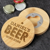 Thumbnail 10 - Personalised Bamboo Bottle Opener Coasters