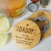 Thumbnail 2 - Personalised Bamboo Bottle Opener Coasters