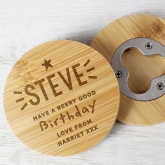 Thumbnail 5 - Personalised Bamboo Bottle Opener Coasters