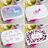 Thumbnail 1 - Pink Personalised Lunch Boxes