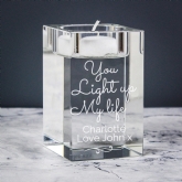 Thumbnail 2 - Personalised You Light Up My Life Glass Tea Light Holder