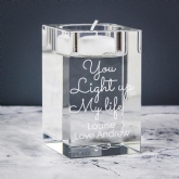 Thumbnail 3 - Personalised You Light Up My Life Glass Tea Light Holder