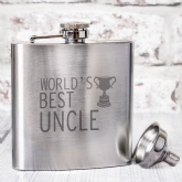 Thumbnail 1 - Worlds Best Uncle Hip Flask